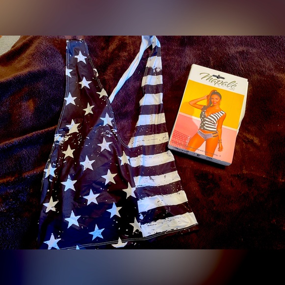 Mapale Vintage Stars and Stripes crop top! Top only! - Picture 2 of 5